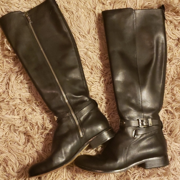 Michael Kors Arley black tall riders.  Sz 6m - Picture 2 of 8
